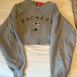 Vintage Cropped Gray Packers Women's sweatshirt